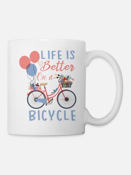LIFE IS BETTER ON A BICYCLE - Tasse - Weiß