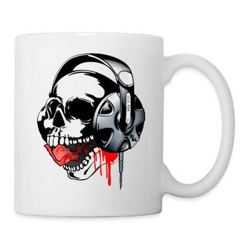 color skull music by dk - Mug - white - Right