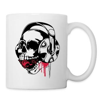 skull music vect by dk - Mug - white - Right