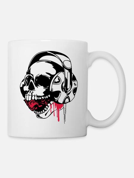 skull music vect by dk - Mug - white