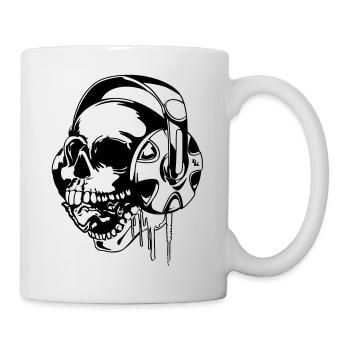 skull music vect 2 by dk - Mug - white - Right