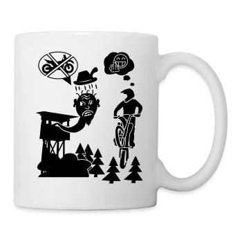 Biker vs. Hunter - Tasse - Weiß - Rechts