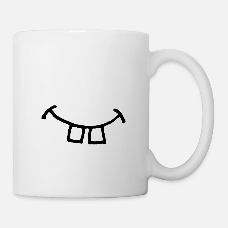 Mund, Zähne, Comic - Tasse - Weiß