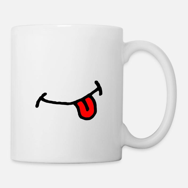 Bande dessinée bouche, langue - Mug blanc - blanc