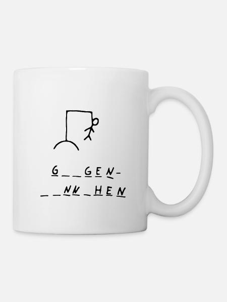Galgenmännchen - Tasse - Weiß