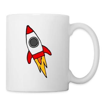 Rote Rakete - Tasse - Weiß - Rechts