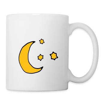Mond und Sterne - Tasse - Weiß - Rechts