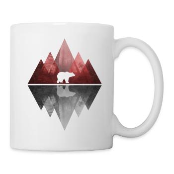Bear Abstract Geometry Nature Mountains - Mug - white - Right