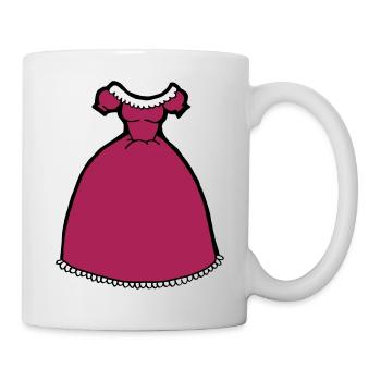 Ball Gown Comic Girl Princess Gift Women - Mug - white - Right