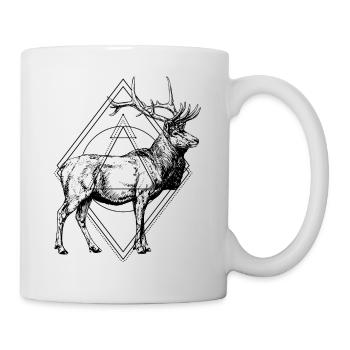 Deer Geometric Hipster - Mug - white - Right