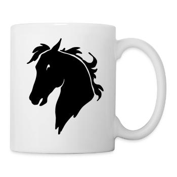 Pferdekopf - Tasse - Weiß - Rechts