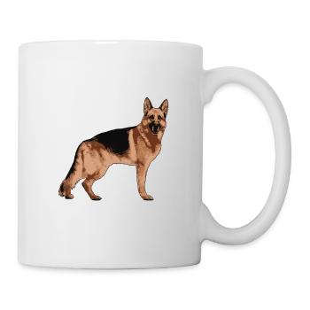 German shepherd dog - Mug - white - Right
