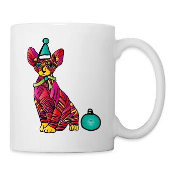 Ugly Christmas Cat - Mug - white - Right