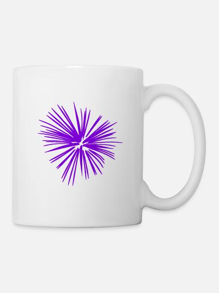 Fireworks purple - Mug - white