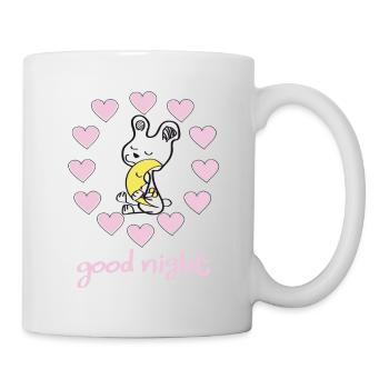 Bonne nuit avec beaucoup d'amour - Mug blanc - blanc - Droite