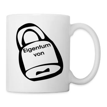 Vorhängeschloss Eigentum - Tasse - Weiß - Rechts