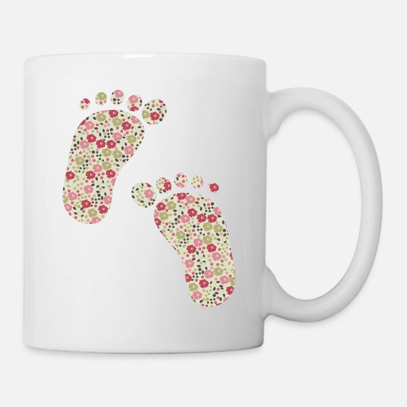 pieds liberty rose - Mug blanc - blanc