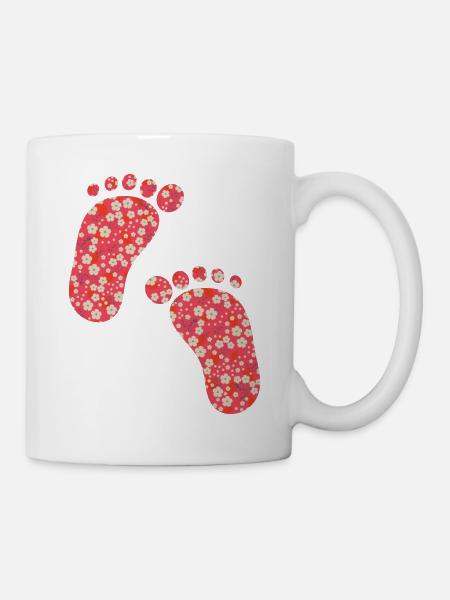 pieds liberty rouge - Mug blanc - blanc