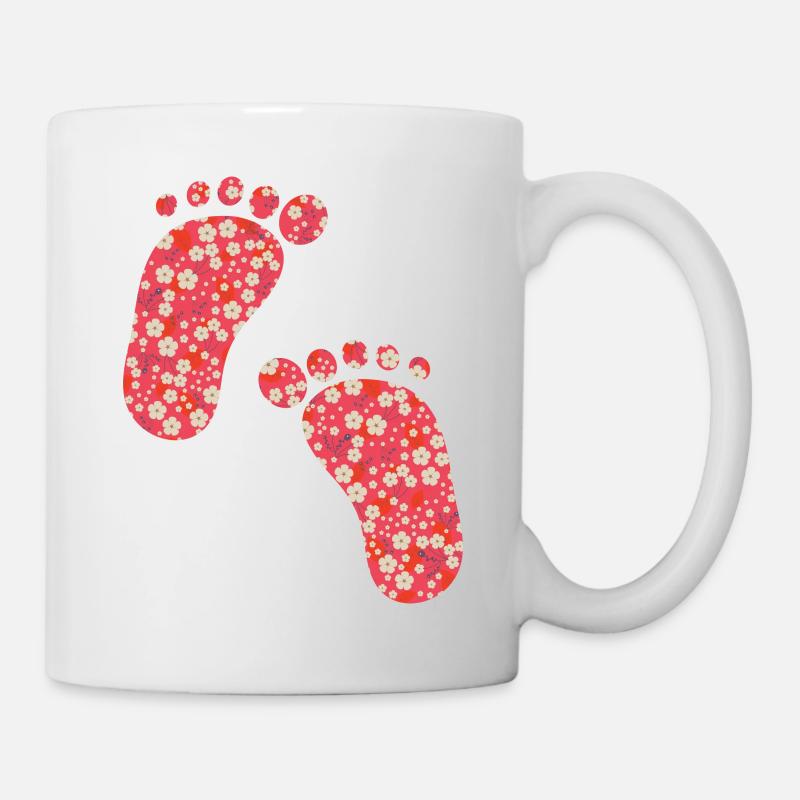 pieds liberty rouge - Mug blanc - blanc