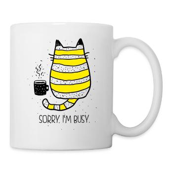 Sorry. I'm busy. - Tasse - Weiß - Rechts
