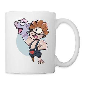 Pig-Hand - Tasse - Weiß - Rechts