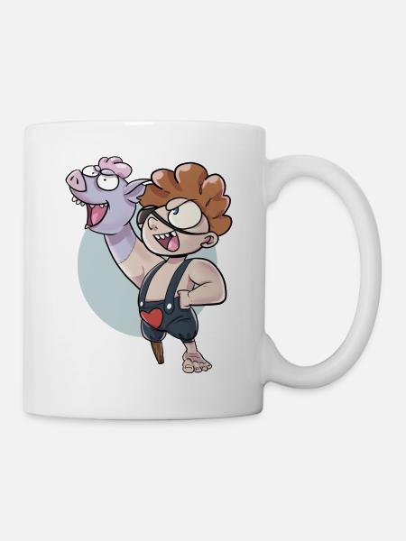 Pig-Hand - Tasse - Weiß