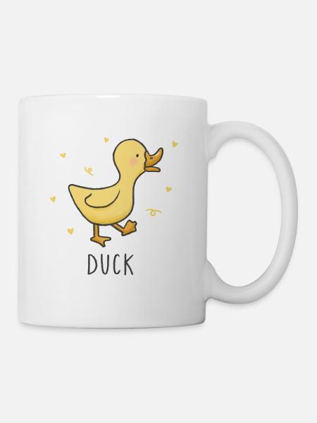 Ente - Tasse - Weiß