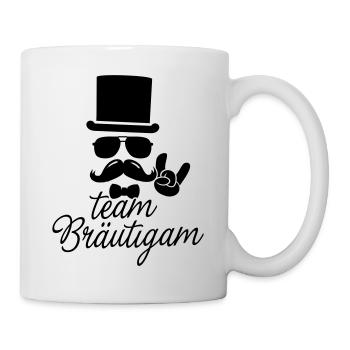 team Groom Bräutigam Polterabend Hochzeit stag do - Tasse - Weiß - Rechts