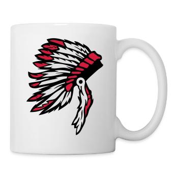 Indian chief headdress indian chief - Mug - white - Right