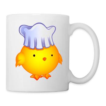 poussin cuisinier.png - Mug blanc - blanc - Droite