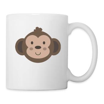 Monkey gift kid baby kids cute christening animal - Mug - white - Right