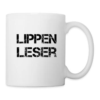 Lippen Leser weiß - Tasse - Weiß - Rechts