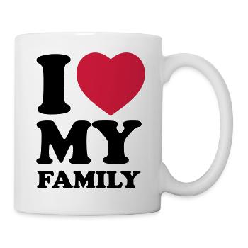 I love my family - Mug - white - Right