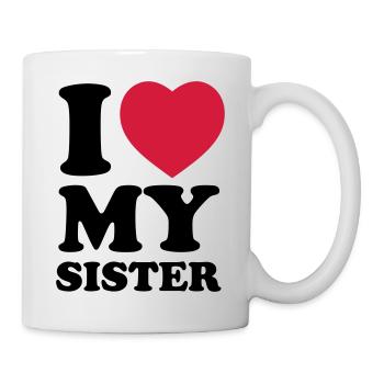 I love my sister - Mug - white - Right