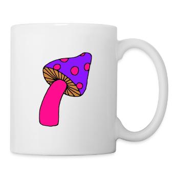 Pilz psy lila - Tasse - Weiß - Rechts