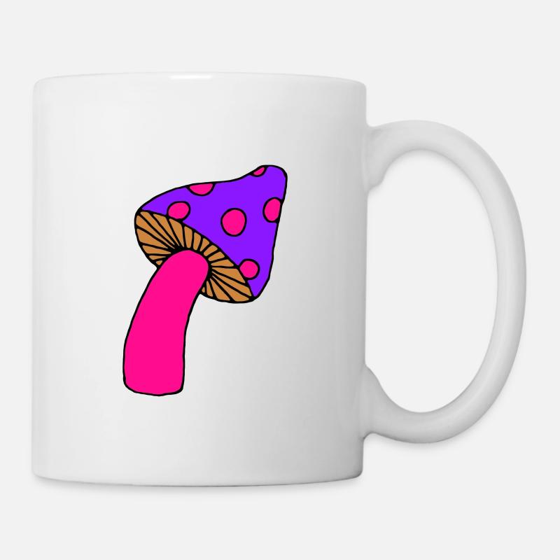 Pilz psy lila - Tasse - Weiß