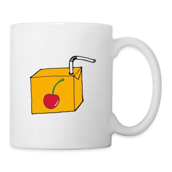 Boire un paquet de cerise - Mug blanc - blanc - Droite