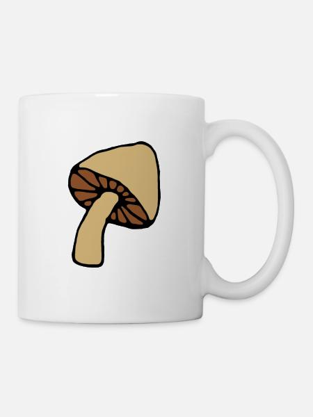 champignon - Mug blanc - blanc