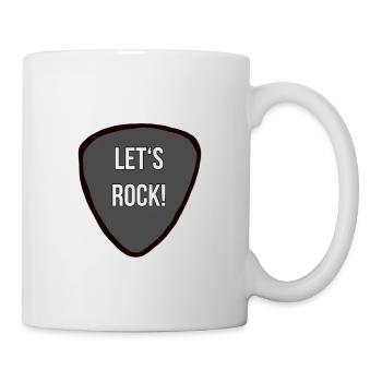 Lets Rock guitar pick - Mug - white - Right