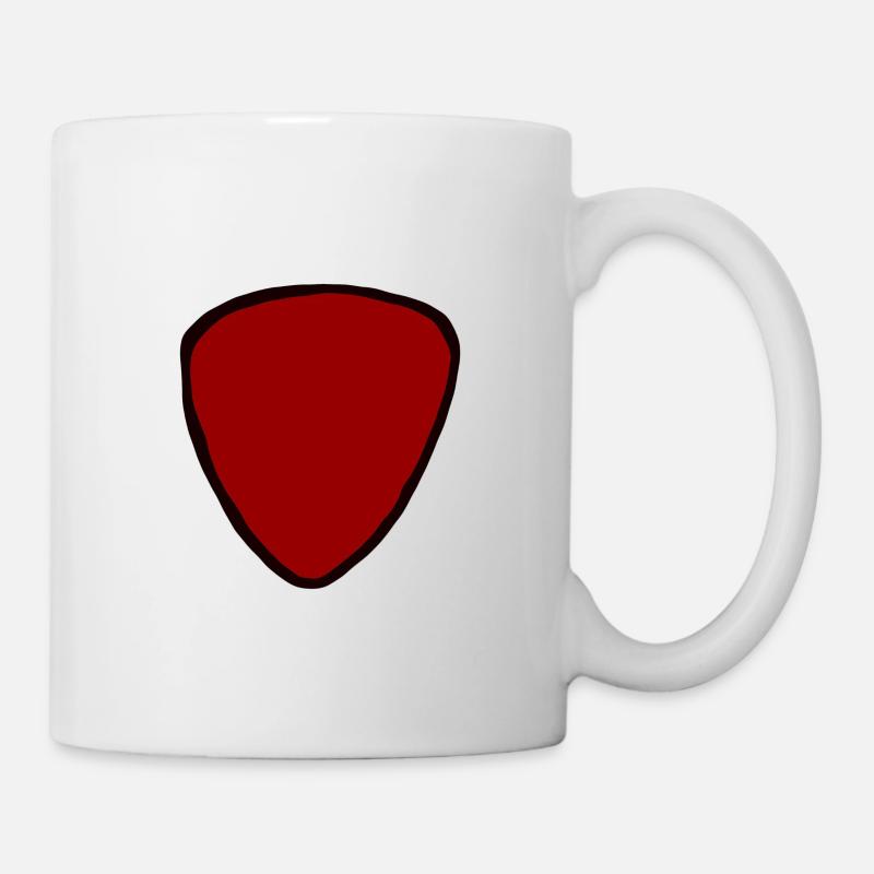 Plektrum rot - Tasse - Weiß