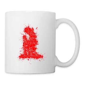 Polne Poland - hussare, hussar als kniender ritter - Tasse - Weiß - Rechts