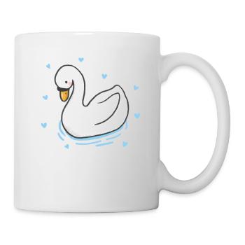 Schwan - Tasse - Weiß - Rechts