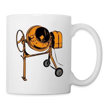 Beton Mischer - Tasse - Weiß - Rechts