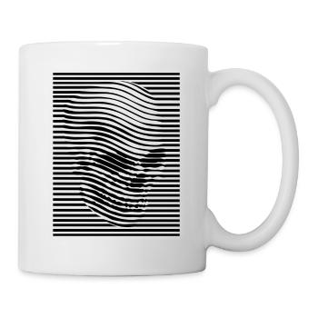 3D Skull - Totenkopf - Tasse - Weiß - Rechts
