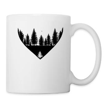 Tee shirt Un coeur pour la forêt avec des petits animaux - Mug blanc - blanc - Droite