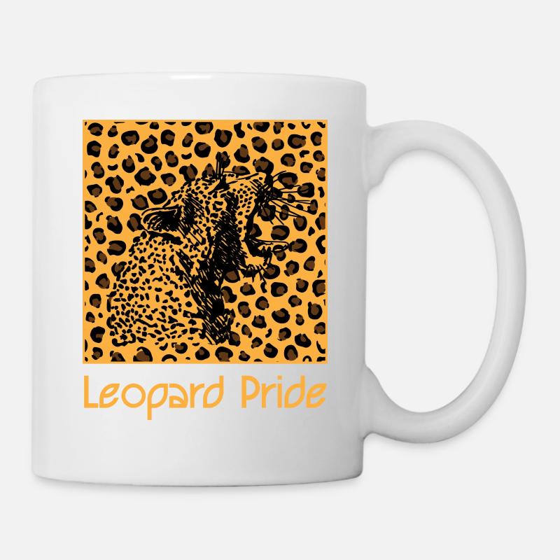 Leopard Tier Leopardmuster Raubkatze - Tasse - Weiß