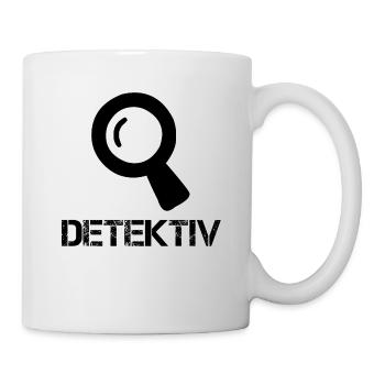 Loupe de détective blanche - Mug blanc - blanc - Droite
