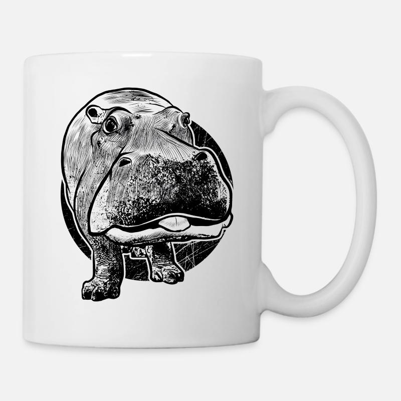 Nilpferd Flusspferd Hippo - Mug - white