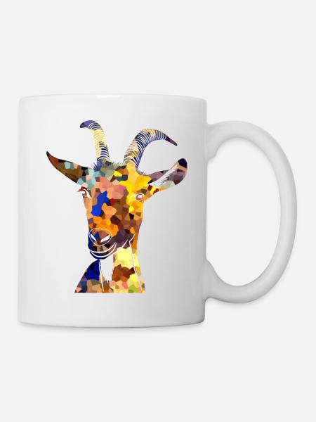 Die bunte Ziege ist da... - Tasse - Weiß