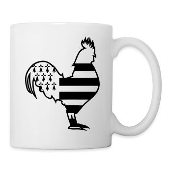 coq breton embleme bretagne nouveau fran - Mug blanc - blanc - Droite